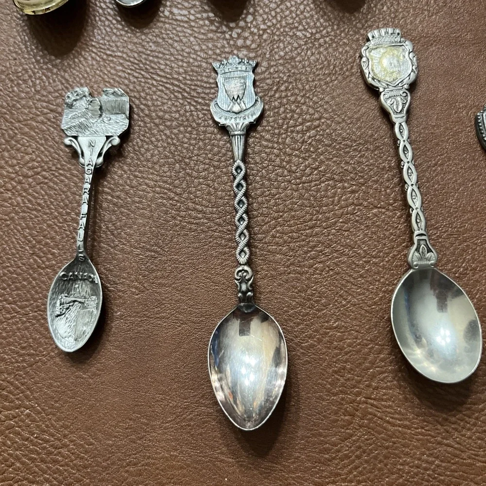20 Souvenir Spoons With Holder